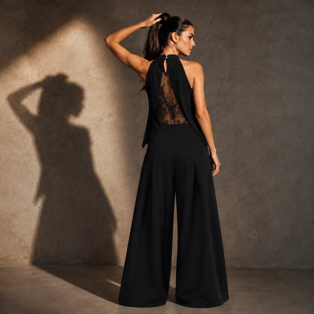 Pantalón Ébano combinado con Blusa Nara