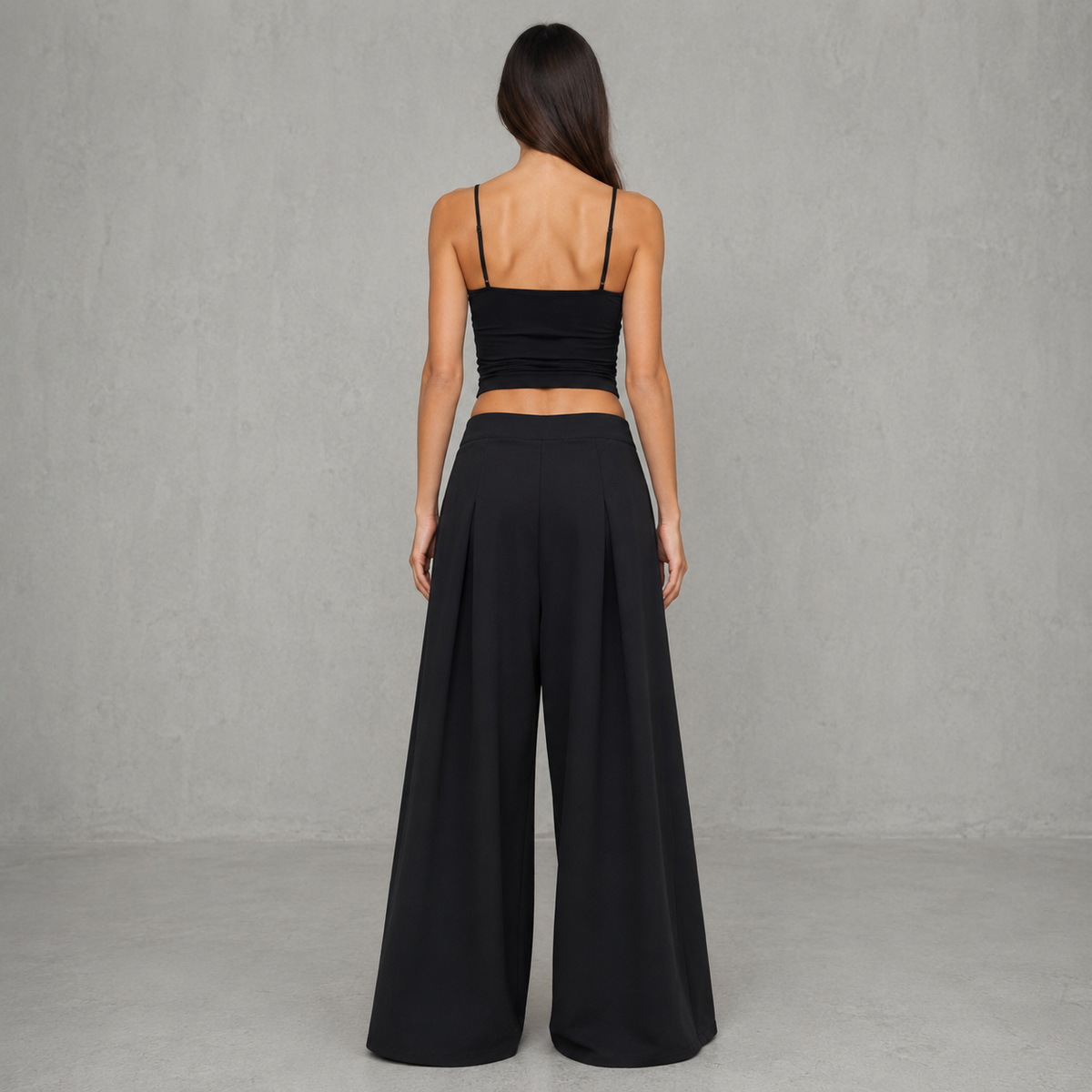 Pantalón Ébano wide leg, vista posterior